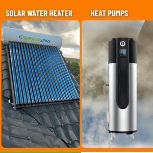 solar water heaters vs heat pump
