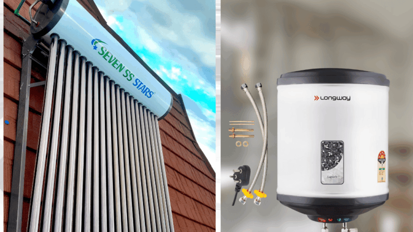 solar water heaters vs electric geysers
